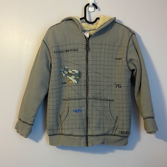 Disney Store Power Ranger Sherpa Lined Waffle Knit Zip Up Hoodie Jacket M (7/8) - Picture 1 of 15
